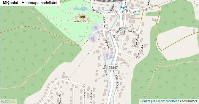 Mlýnská - mapa podnikání