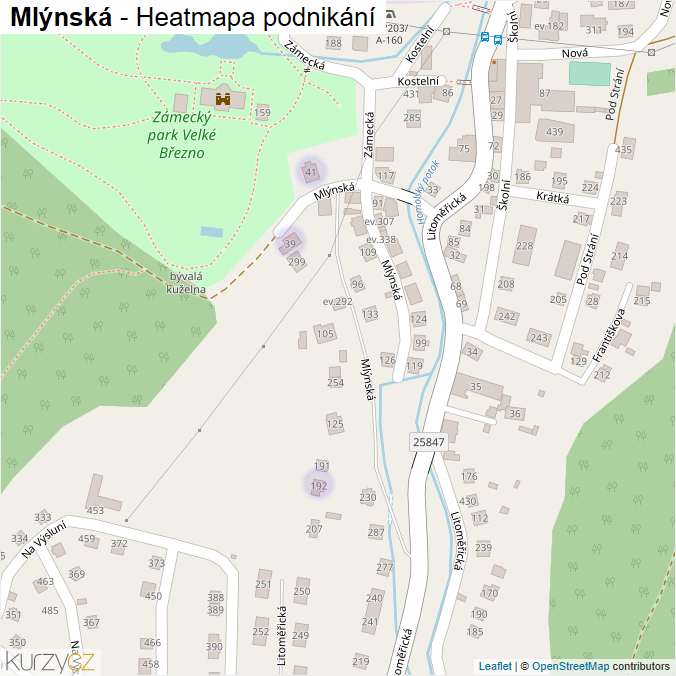 Mapa Mlýnská - Firmy v ulici.
