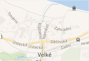 Náměstí v obci Velké Březno - mapa ulice