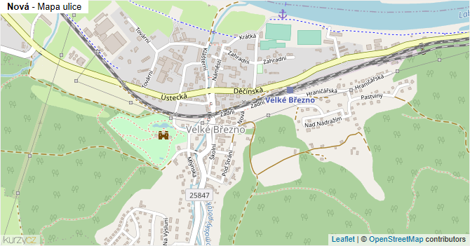 Nová - mapa ulice