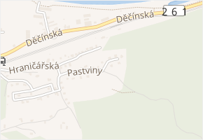 Pastviny v obci Velké Březno - mapa ulice