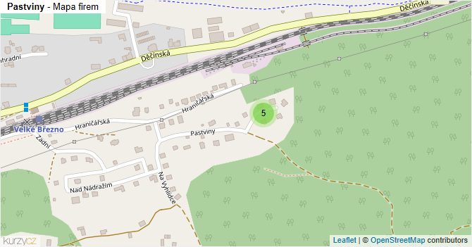 Pastviny - mapa firem