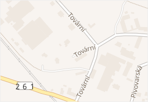 Tovární v obci Velké Březno - mapa ulice