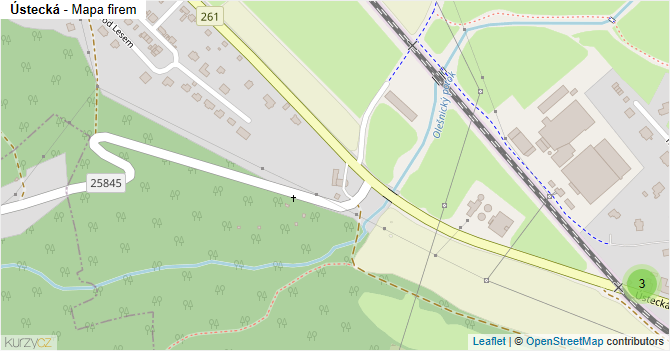 Ústecká - mapa firem