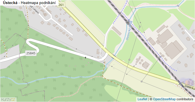 Ústecká - mapa podnikání