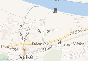 Zahradní v obci Velké Březno - mapa ulice