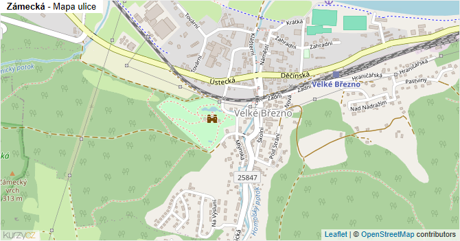 Zámecká - mapa ulice