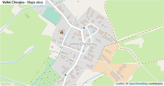 Velké Chvojno - mapa obce