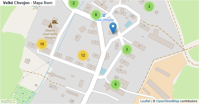 Velké Chvojno - mapa firem