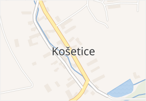Košetice v obci Velké Heraltice - mapa části obce