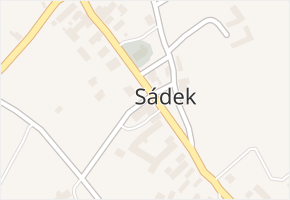 Sádek v obci Velké Heraltice - mapa části obce