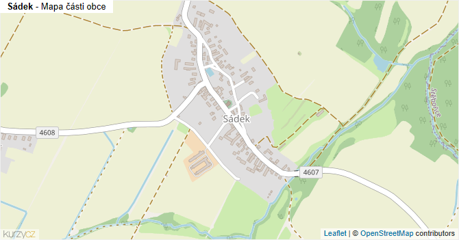 Sádek - mapa části obce