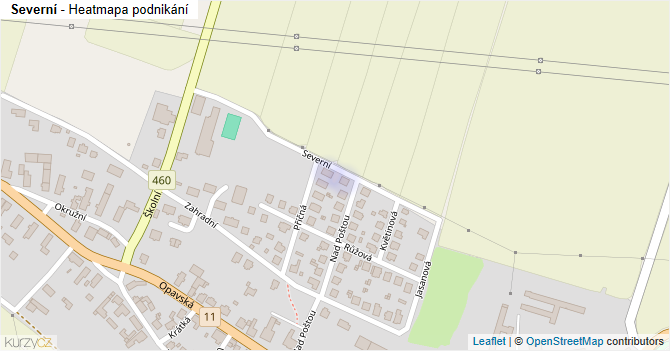 Severní - mapa podnikání