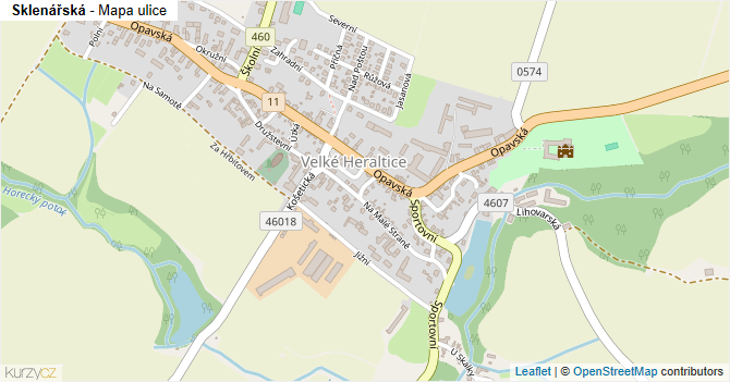 Sklenářská - mapa ulice