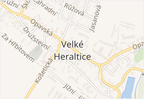 Velké Heraltice v obci Velké Heraltice - mapa části obce