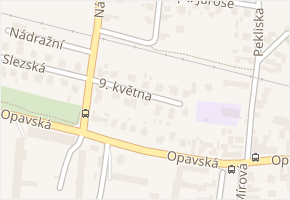 9. května v obci Velké Hoštice - mapa ulice