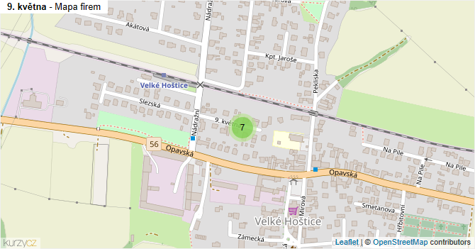 9. května - mapa firem