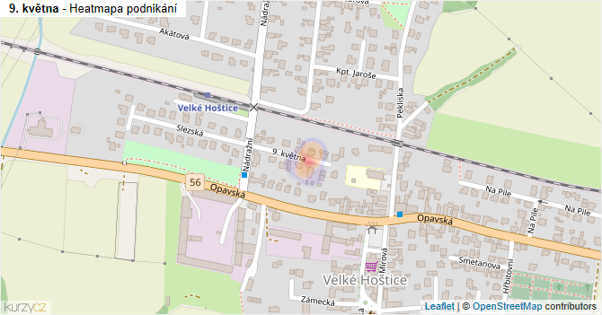 9. května - mapa podnikání