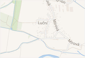 Bezručova v obci Velké Hoštice - mapa ulice