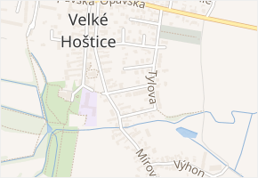 Janáčkova v obci Velké Hoštice - mapa ulice