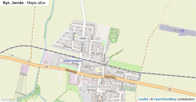 Kpt. Jaroše - mapa ulice
