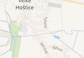 Mlýnská v obci Velké Hoštice - mapa ulice