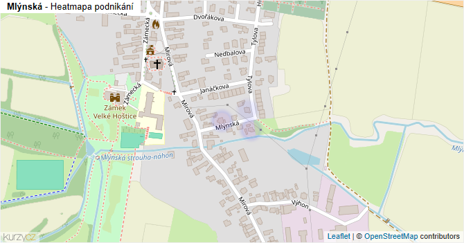 Mlýnská - mapa podnikání