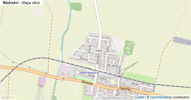 Nádražní - mapa ulice