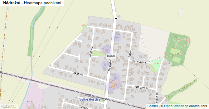 Nádražní - mapa podnikání