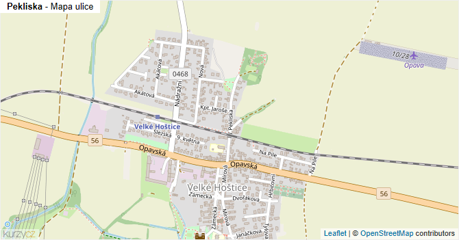 Pekliska - mapa ulice
