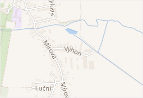 Výhon v obci Velké Hoštice - mapa ulice