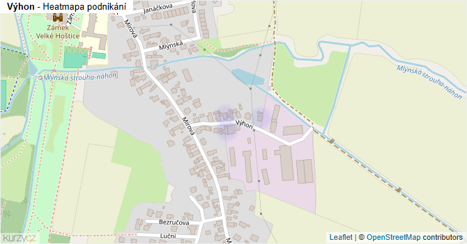 Výhon - mapa podnikání