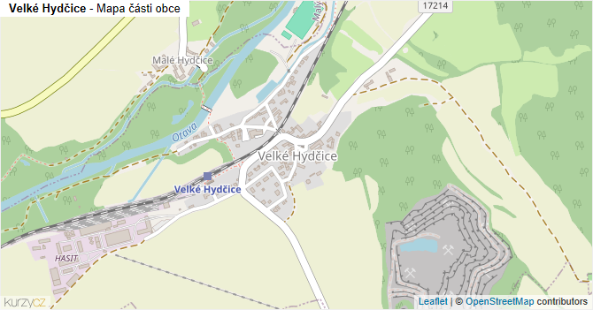 Velké Hydčice - mapa části obce