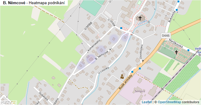 B. Němcové - mapa podnikání