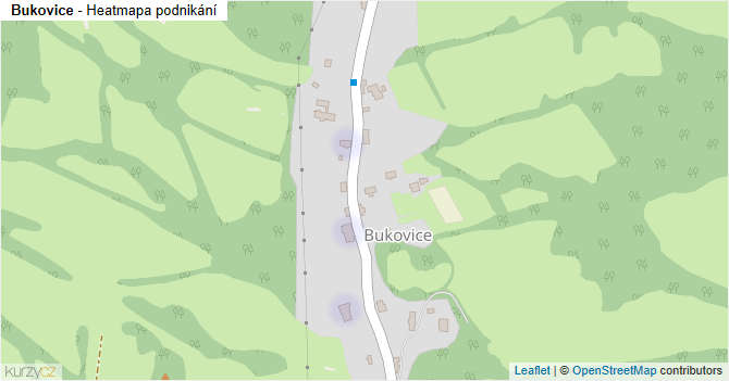 Bukovice - mapa podnikání