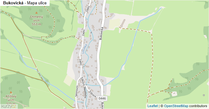 Bukovická - mapa ulice
