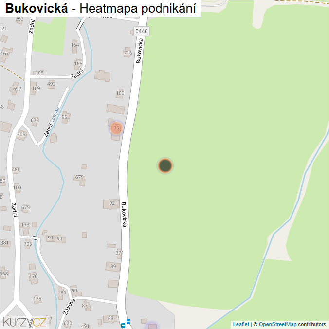 Mapa Bukovická - Firmy v ulici.