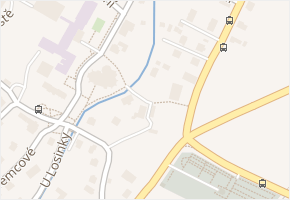 Osvobození v obci Velké Losiny - mapa ulice