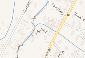 U papírny v obci Velké Losiny - mapa ulice