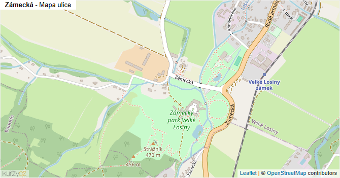 Zámecká - mapa ulice