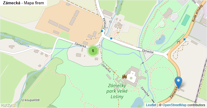 Zámecká - mapa firem