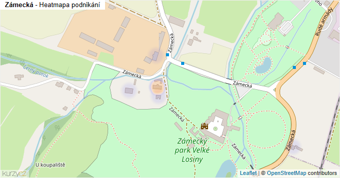 Zámecká - mapa podnikání