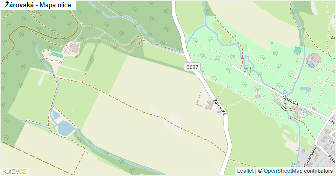 Žárovská - mapa ulice