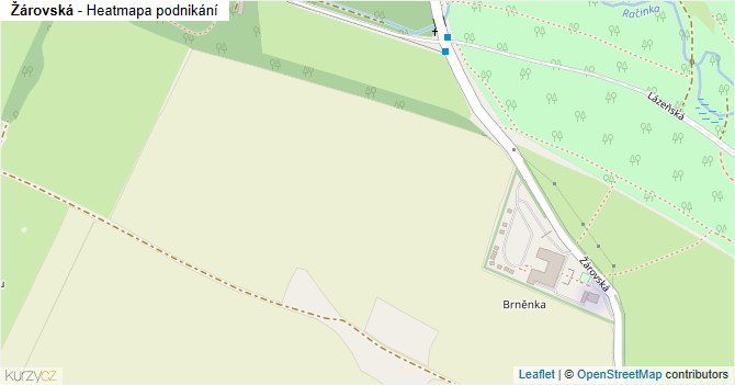 Žárovská - mapa podnikání