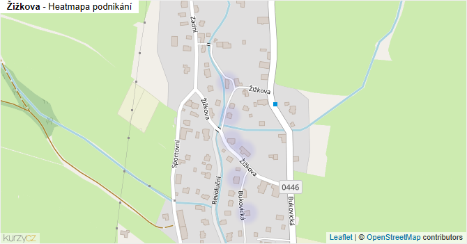 Žižkova - mapa podnikání