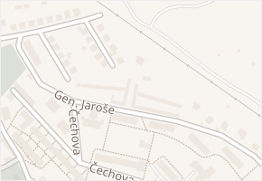 Gen. Jaroše v obci Velké Meziříčí - mapa ulice