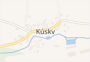 Kúsky v obci Velké Meziříčí - mapa části obce