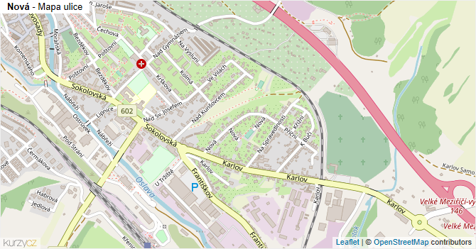 Nová - mapa ulice