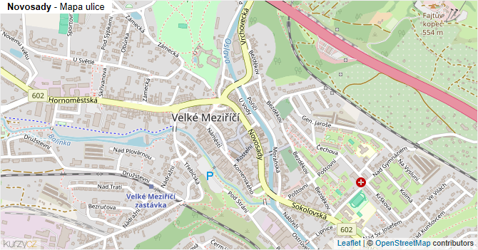 Novosady - mapa ulice