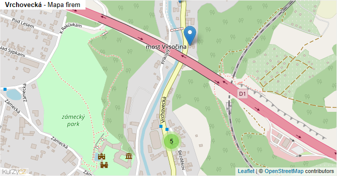 Vrchovecká - mapa firem